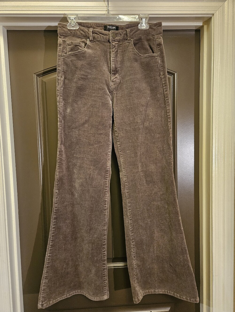Black Label C’est Toi Flare Corduroy Pants, Brown - Size 13/32